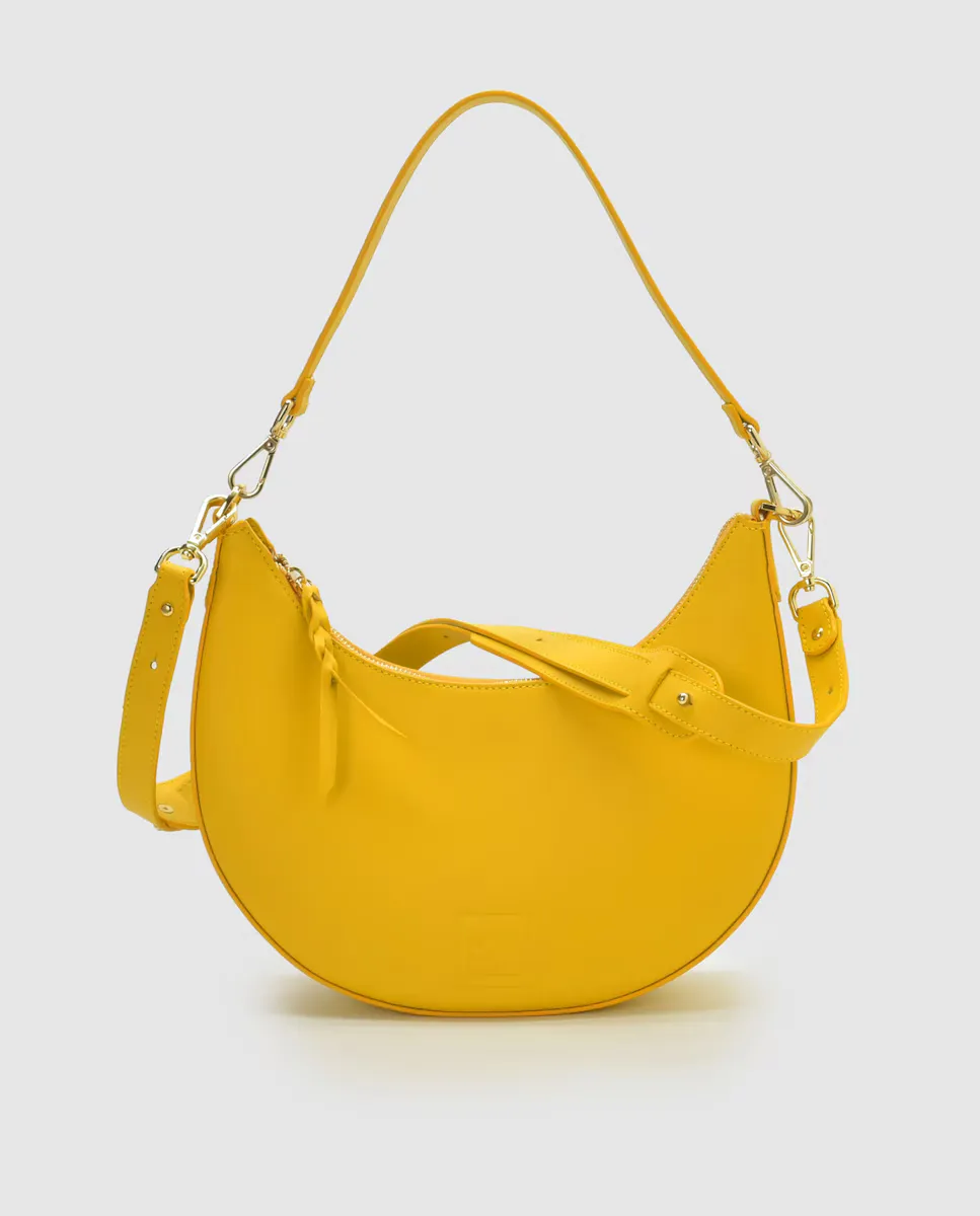 Желтая кожаная сумка через плечо в форме полумесяца Leandra, желтый
Желтая кожаная сумка через плечо в форме полумесяца Leandra, желтый