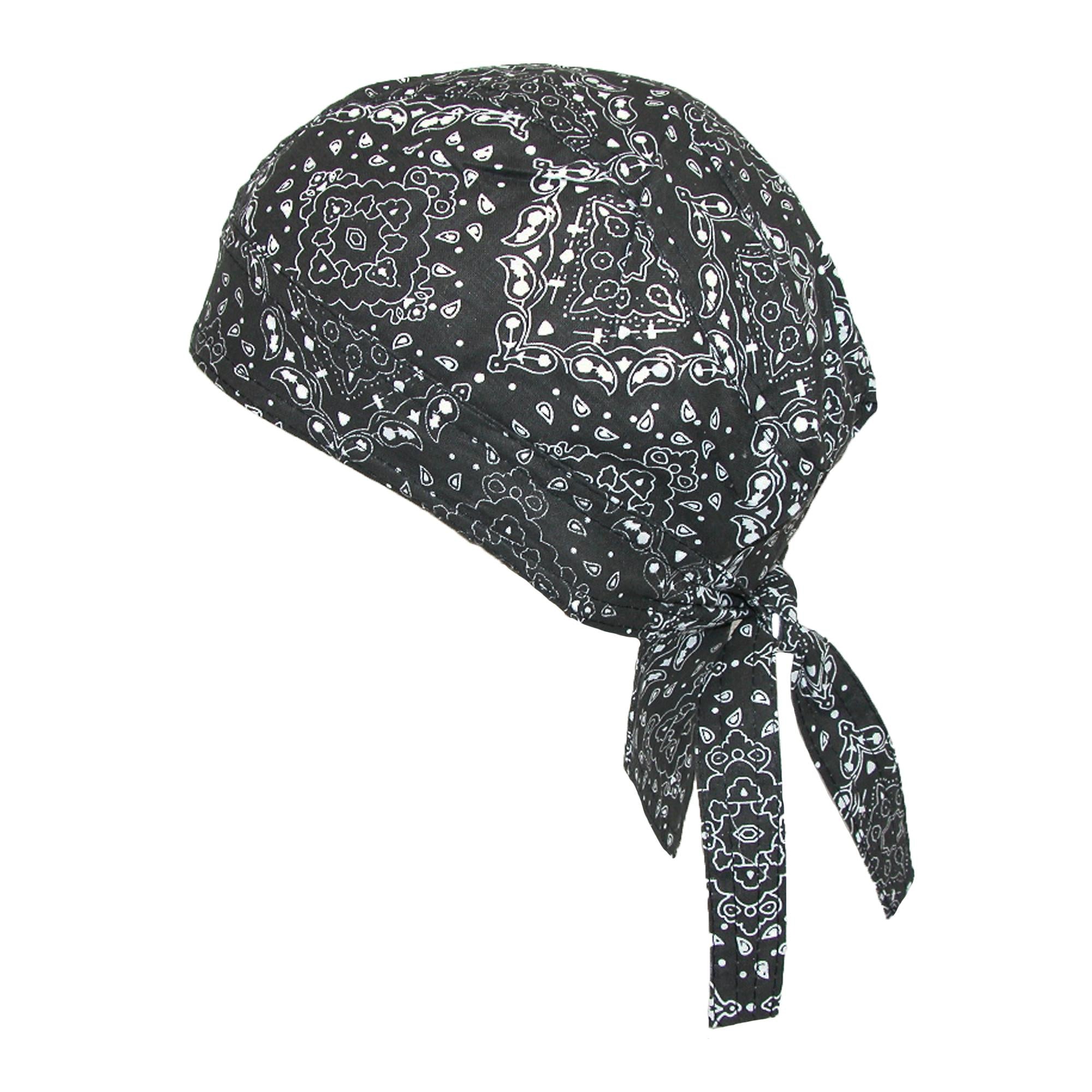 Мужская хлопковая кепка без подкладки с узором пейсли Biker Do Rag CTM, черный
Мужская хлопковая кепка без подкладки с узором пейсли Biker Do Rag CTM, черный