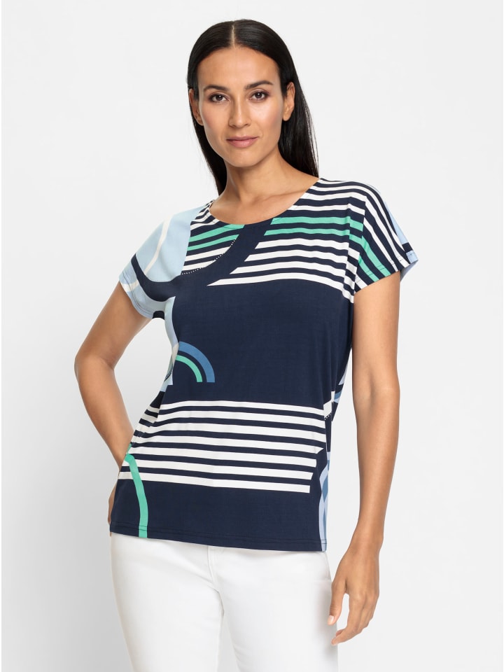 Рубашка с короткими рукавами темно-синего и светло-голубого цвета с узором Heine
Рубашка с короткими рукавами темно-синего и светло-голубого цвета с узором Heine