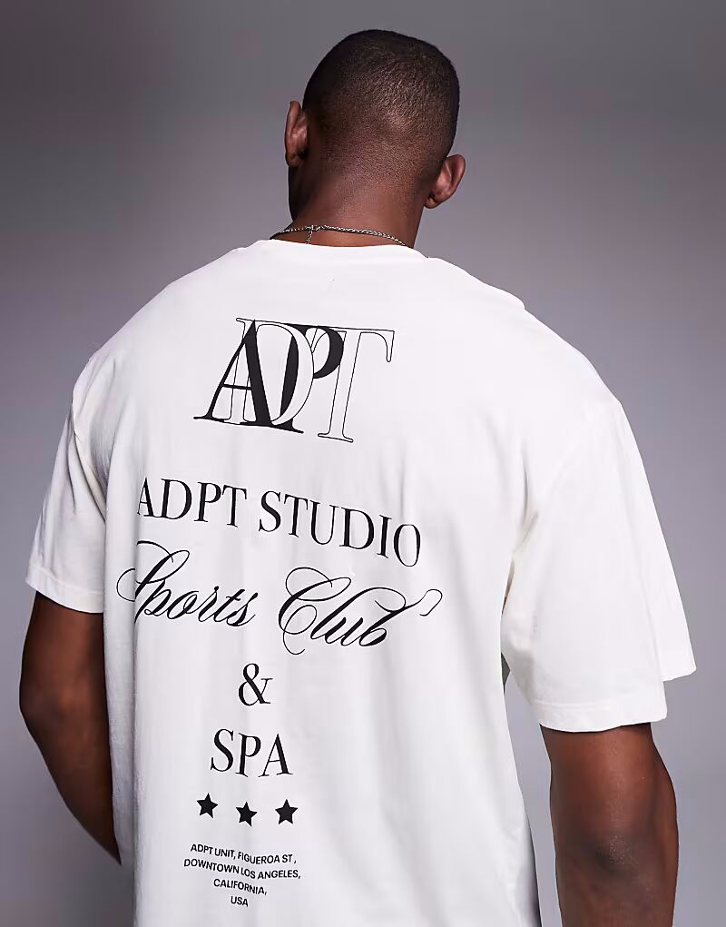 Футболка ADPT oversize с принтом на спине в кремово-белом цвете
Футболка ADPT oversize с принтом на спине в кремово-белом цвете