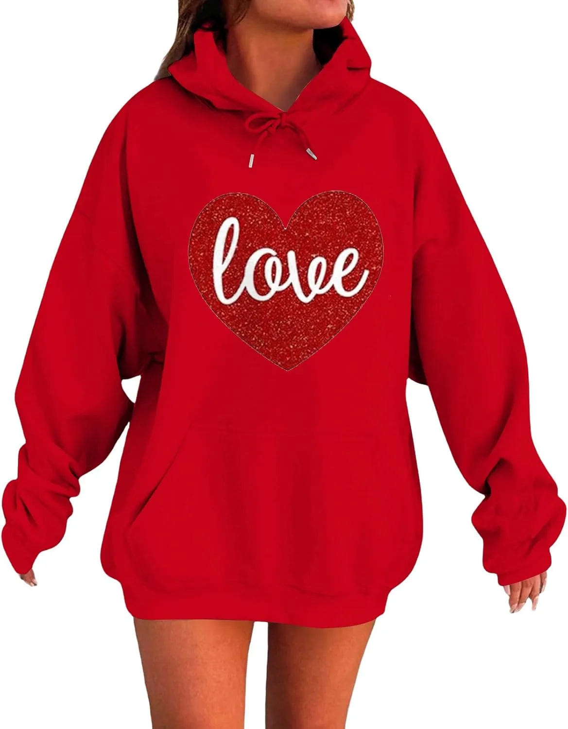 Свитшот женский Valentine's с принтом Love Heart, свободный, с карманами FQZWONG
Свитшот женский Valentine's с принтом Love Heart, свободный, с карманами FQZWONG