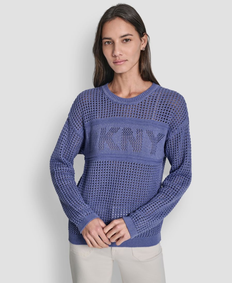 Укороченный свитер с длинными рукавами и круглым вырезом DKNY Jeans, Bluestone/silver
Укороченный свитер с длинными рукавами и круглым вырезом DKNY Jeans, Bluestone/silver