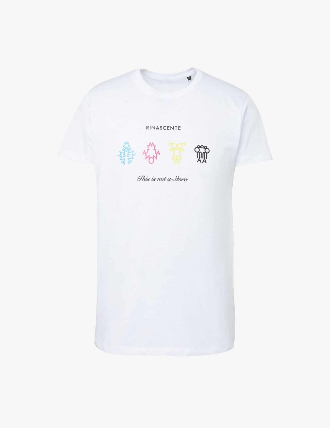 Футболка с большими красочными логотипами Rinascente, цвет Bianco
Футболка с большими красочными логотипами Rinascente, цвет Bianco