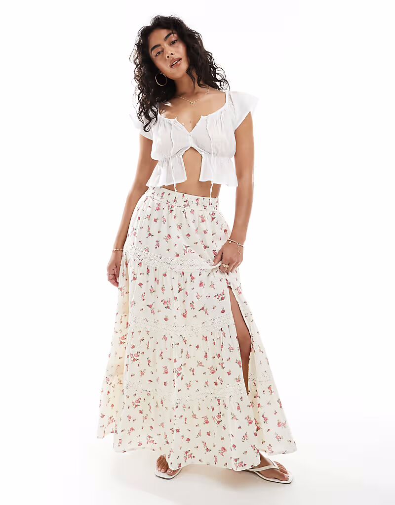 Юбка макси с отделкой, многоуровневая Miss Selfridge, мультиколор
Юбка макси с отделкой, многоуровневая Miss Selfridge, мультиколор