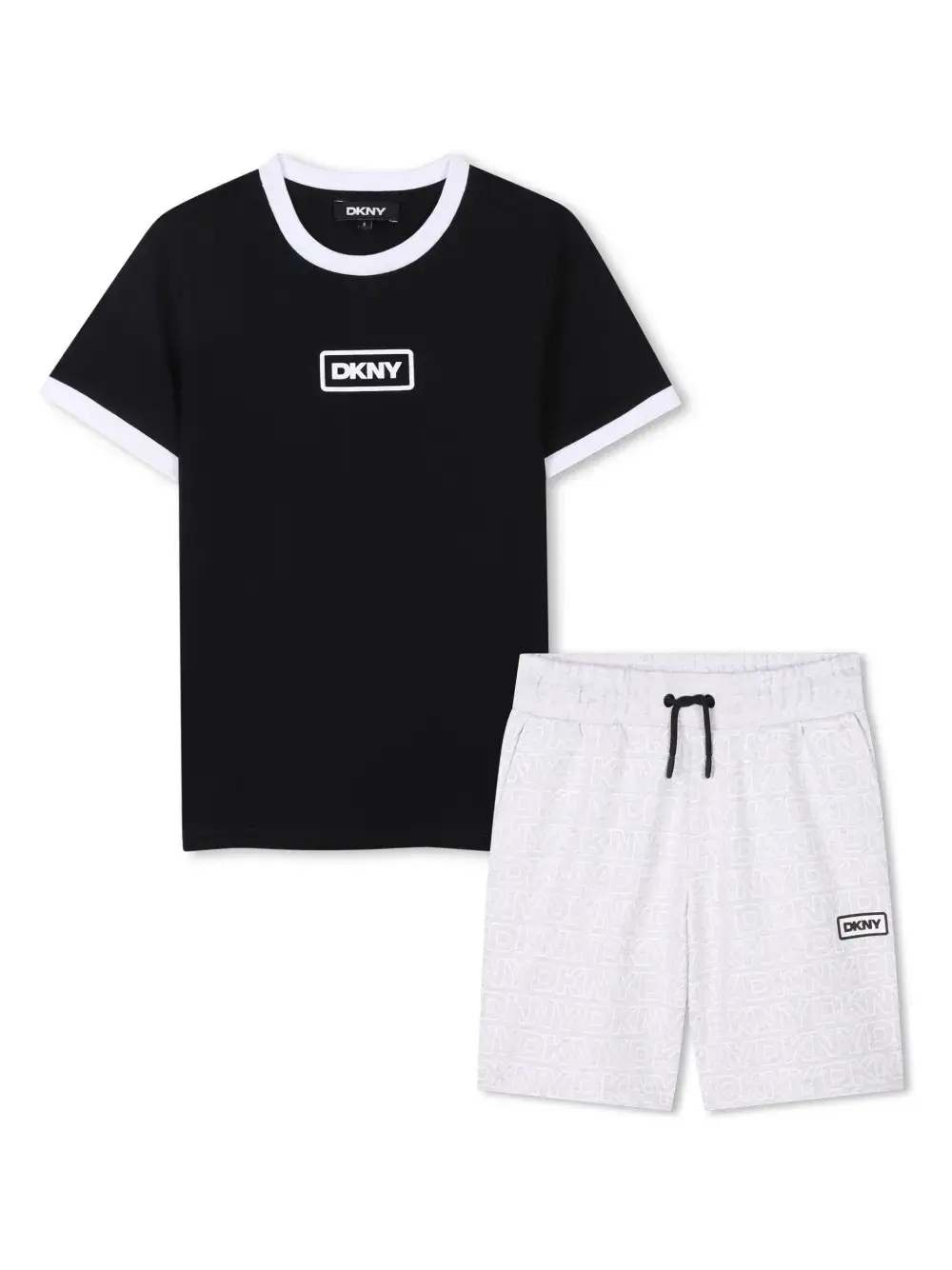 Комплект из футболки и шортов Dkny Kids, серый
Комплект из футболки и шортов Dkny Kids, серый
