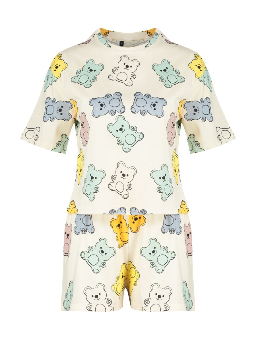 Короткий пижамный комплект Trendyol, экрю
Короткий пижамный комплект Trendyol, экрю