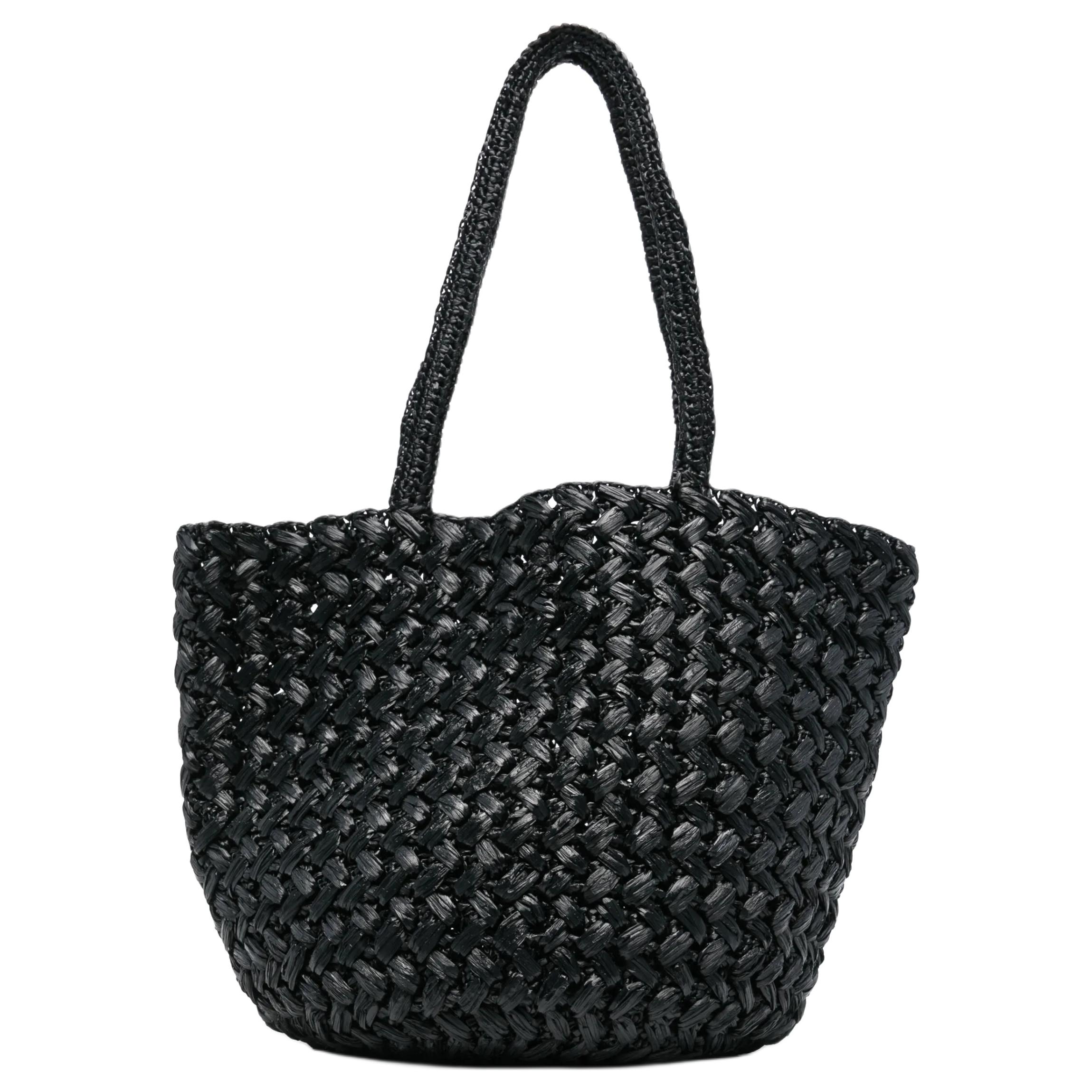 THE ROW Женская черная сумка через плечо из телячьей кожи с рафией
THE ROW Женская черная сумка через плечо из телячьей кожи с рафией