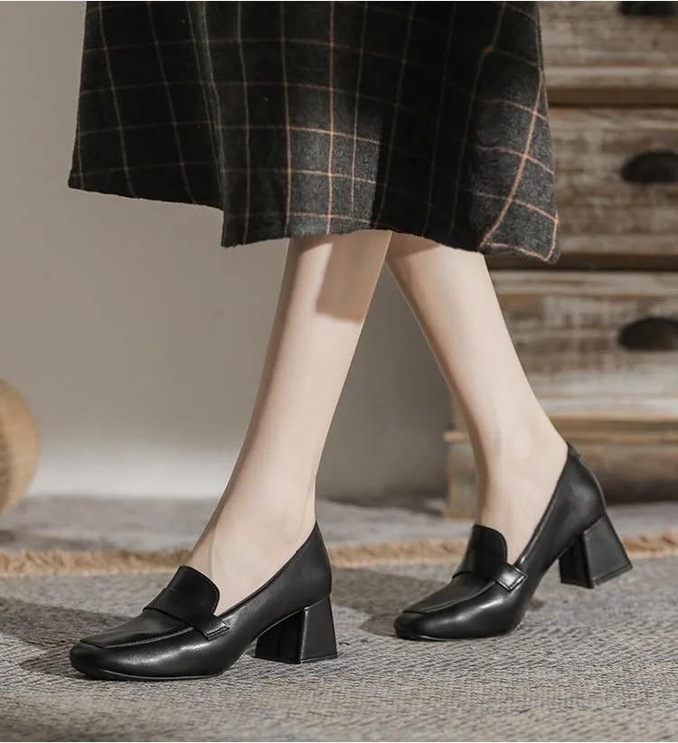 Женские модные туфли-лоферы на высоком каблуке с квадратным носком и без шнурков для работы Generic, черный
Женские модные туфли-лоферы на высоком каблуке с квадратным носком и без шнурков для работы Generic, черный