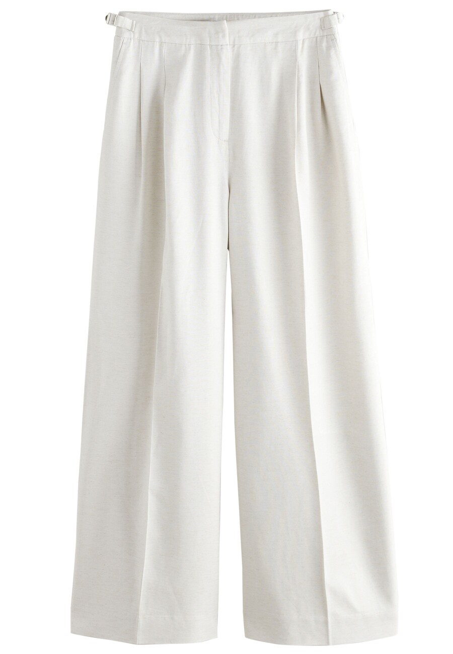 Широкие брюки со складками спереди Next, белый
Широкие брюки со складками спереди Next, белый