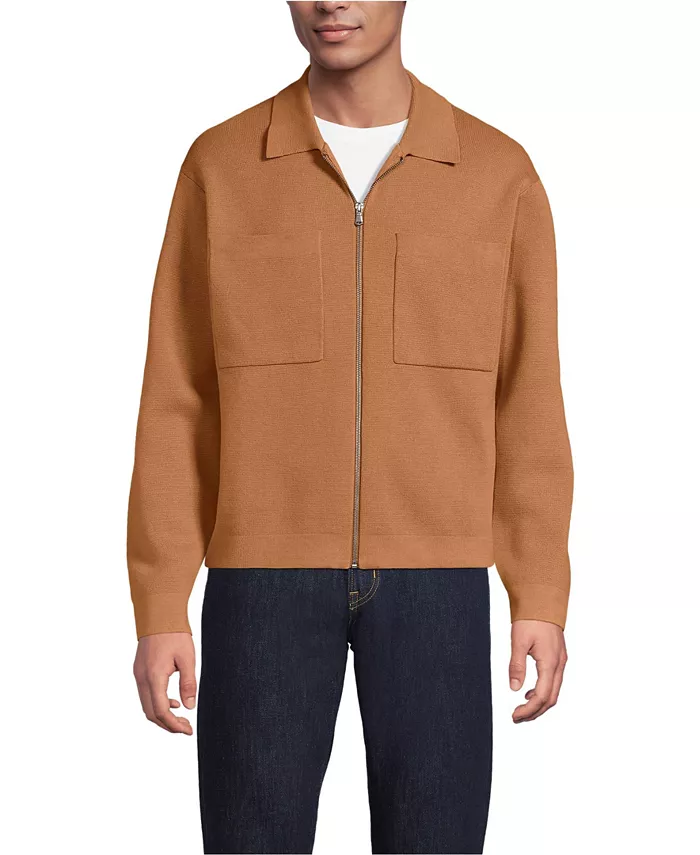 Мужская хлопковая куртка с длинным рукавом и молнией Lands' End, коричневый
Мужская хлопковая куртка с длинным рукавом и молнией Lands' End, коричневый