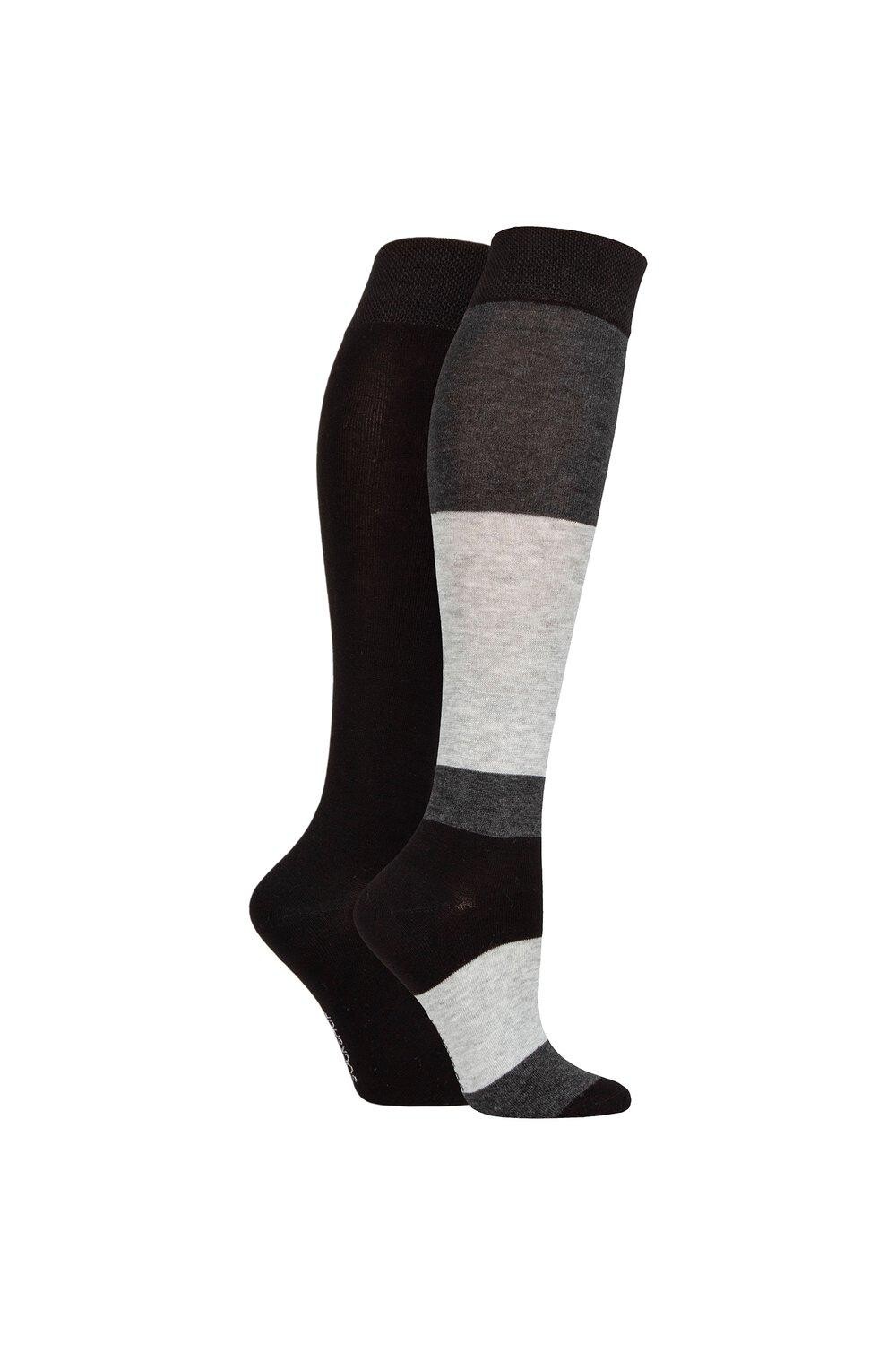 2 пары однотонных бамбуковых носков до колена с узором и гладкими швами на мыске SOCKSHOP, серый
2 пары однотонных бамбуковых носков до колена с узором и гладкими швами на мыске SOCKSHOP, серый