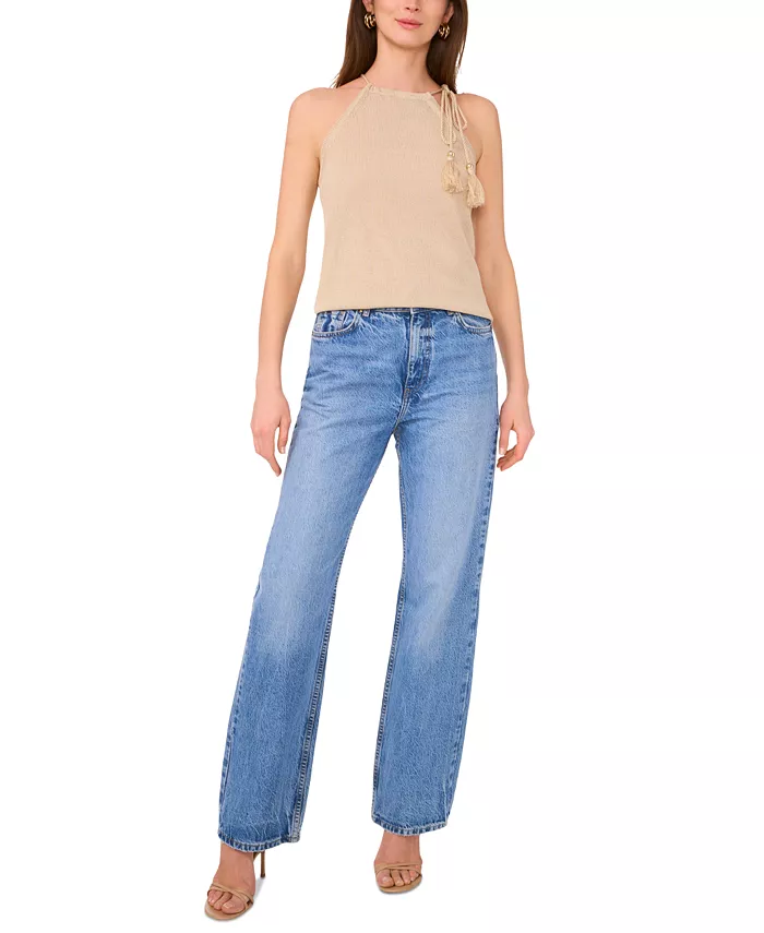 Женский однотонный вязаный топ-халтер с завязками на шее Vince Camuto, коричневый/бежевый
Женский однотонный вязаный топ-халтер с завязками на шее Vince Camuto, коричневый/бежевый