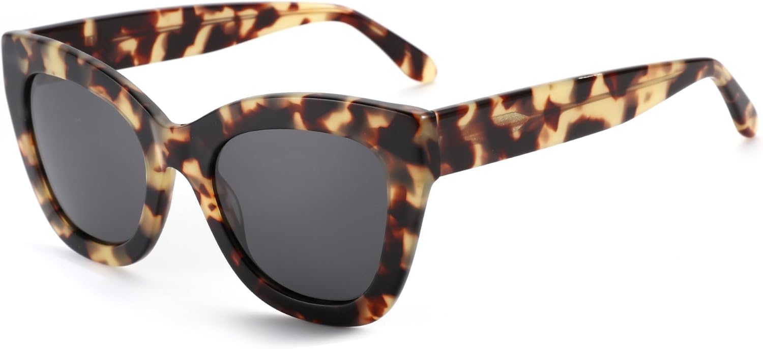 Женские солнцезащитные очки ZENOTTIC с поляризацией: ретро-очки «кошачий глаз» — солнцезащитные очки, разработанные специально для женщин, с защитой от УФ-излучения UV400, Grey Demi Frame / Grey Lens
Женские солнцезащитные очки ZENOTTIC с поляризацией: ретро-очки «кошачий глаз» — солнцезащитные очки, разработанные специально для женщин, с защитой от УФ-излучения UV400, Grey Demi Frame / Grey Lens