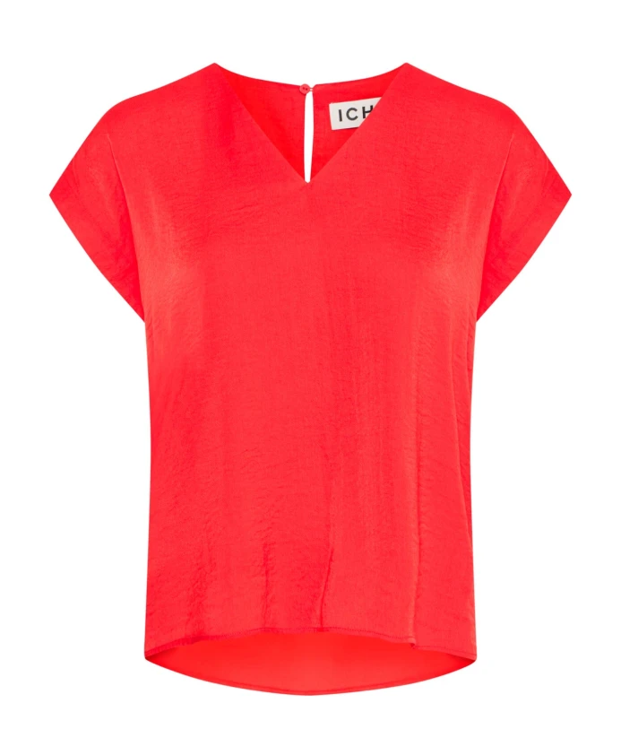 Красная женственная блузка цвета Марса с V-образным вырезом Ichi, красный
Красная женственная блузка цвета Марса с V-образным вырезом Ichi, красный