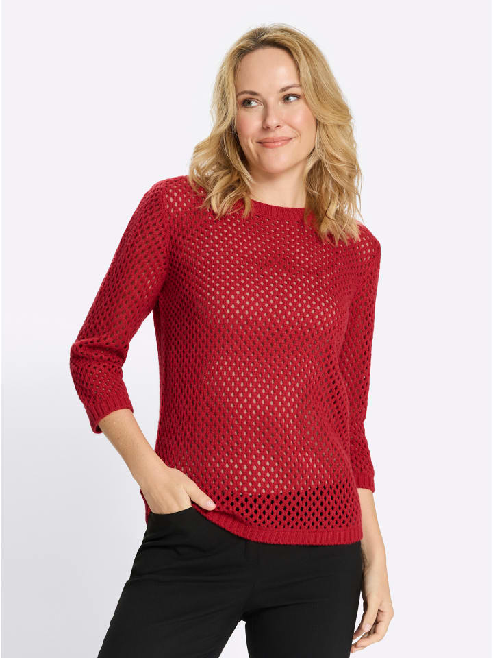 Ажурный свитер клубничного цвета Sieh an!
Ажурный свитер клубничного цвета Sieh an!