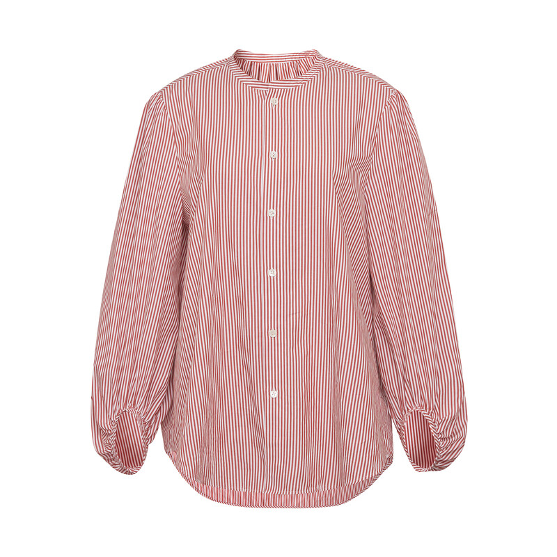 Рубашка полосатая Deep Breath с рукавами-фонариками, серый / синий
Рубашка полосатая Deep Breath с рукавами-фонариками, серый / синий