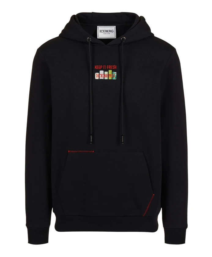 Черная облегающая толстовка с принтом в виде холодильника и логотипом. Iceberg, черный
Черная облегающая толстовка с принтом в виде холодильника и логотипом. Iceberg, черный
