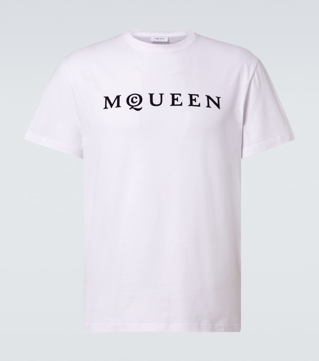 Футболка из хлопка с принтом логотипа McQueen, White/Black
Футболка из хлопка с принтом логотипа McQueen, White/Black