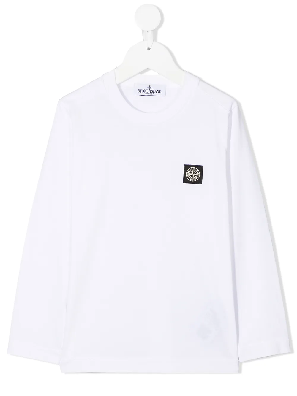 Футболка с нашивкой-логотипом Stone Island Junior, белый 
Футболка с нашивкой-логотипом Stone Island Junior, белый