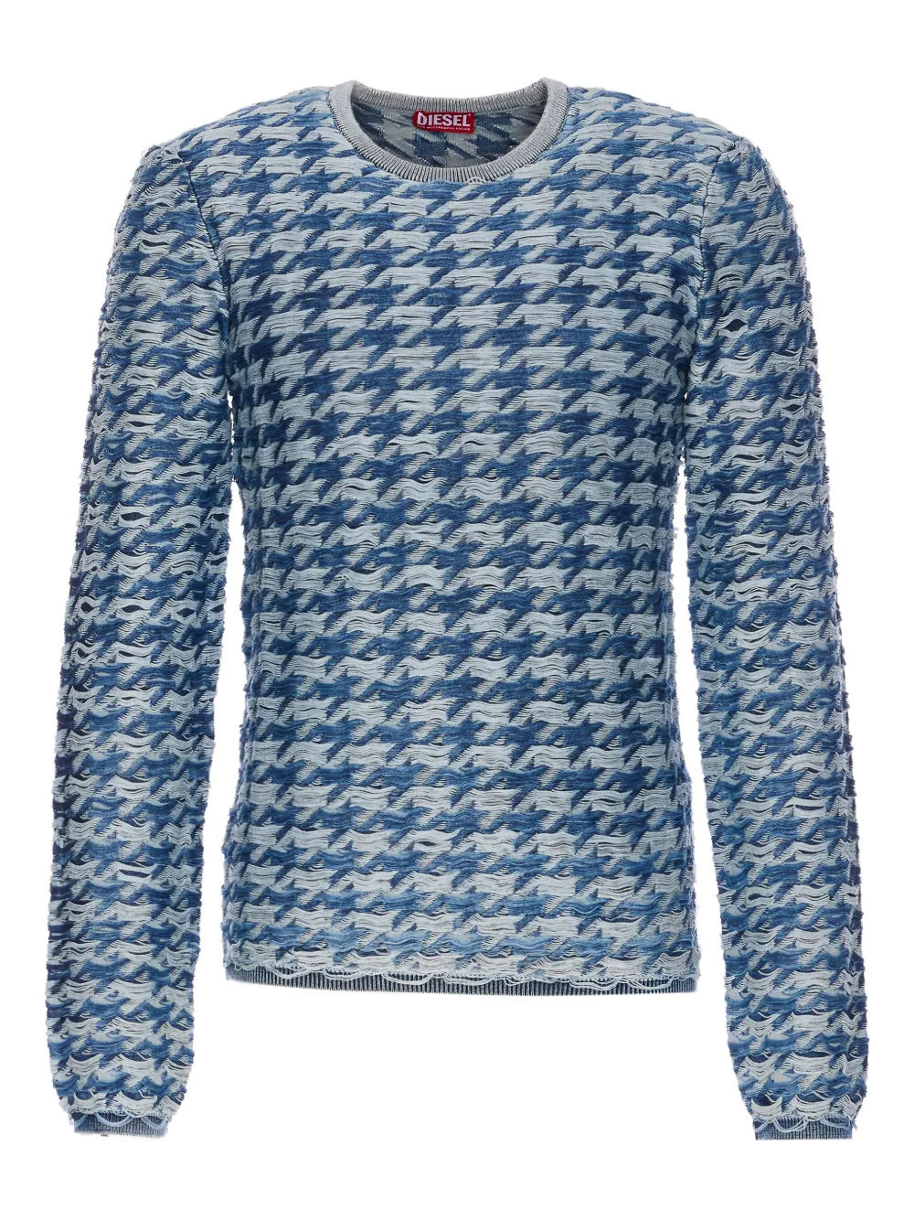 Свитер с круглым вырезом и узором «гусиная лапка» DIESEL, синий
Свитер с круглым вырезом и узором «гусиная лапка» DIESEL, синий