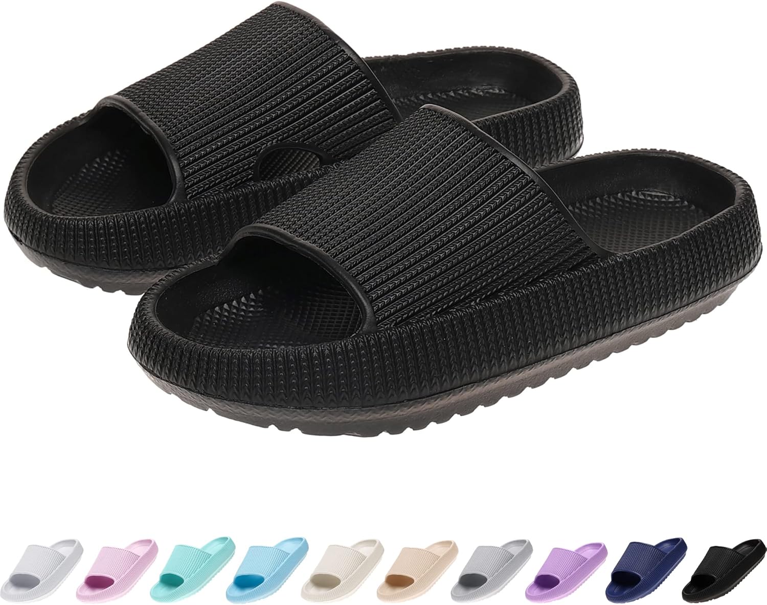 Детские тапочки-подушечки rosyclo Cloud Slides, нескользящие, с открытым носком, мягкие, удобные, с толстой подошвой, для дома и улицы, черный
Детские тапочки-подушечки rosyclo Cloud Slides, нескользящие, с открытым носком, мягкие, удобные, с толстой подошвой, для дома и улицы, черный