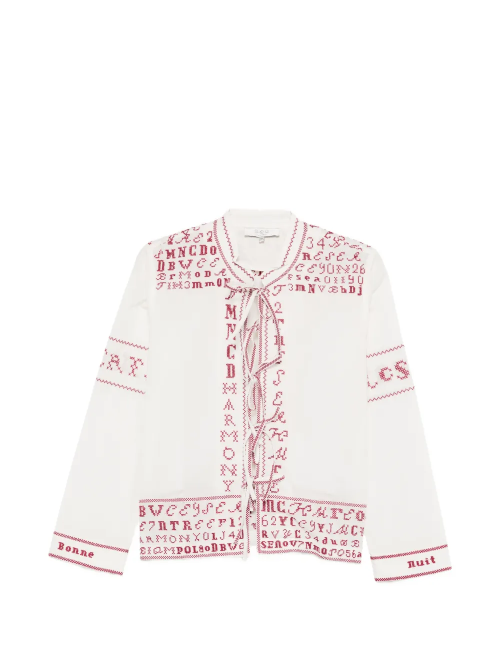 Пижамный комплект с вышивкой Sea, белый
Пижамный комплект с вышивкой Sea, белый