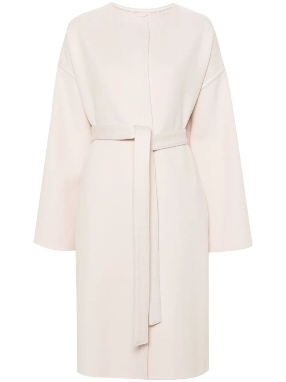 Фетровое пальто с поясом YVES SALOMON, розовый 
Фетровое пальто с поясом YVES SALOMON, розовый