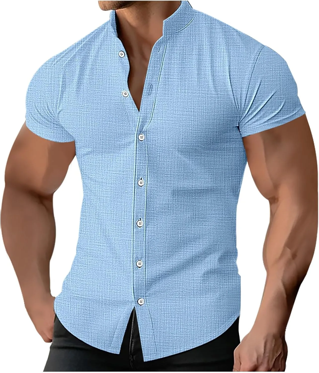 Мужская облегающая рубашка с лацканом Slim Fit Stretch, короткий рукав
Мужская облегающая рубашка с лацканом Slim Fit Stretch, короткий рукав