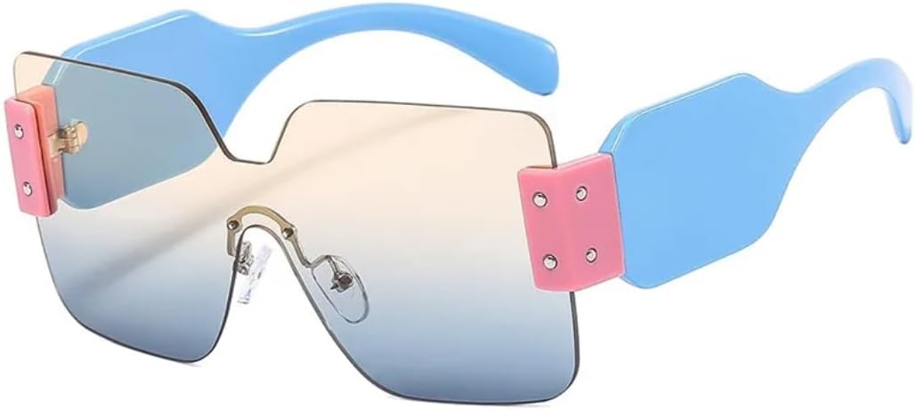 Винтажные солнцезащитные очки без оправы квадратной формы для женщин и мужчин, с широкими дужками, в крупной оправе, защита от УФ-излучения UV400, класса люкс UATXTAU, Blue
Винтажные солнцезащитные очки без оправы квадратной формы для женщин и мужчин, с широкими дужками, в крупной оправе, защита от УФ-излучения UV400, класса люкс UATXTAU, Blue