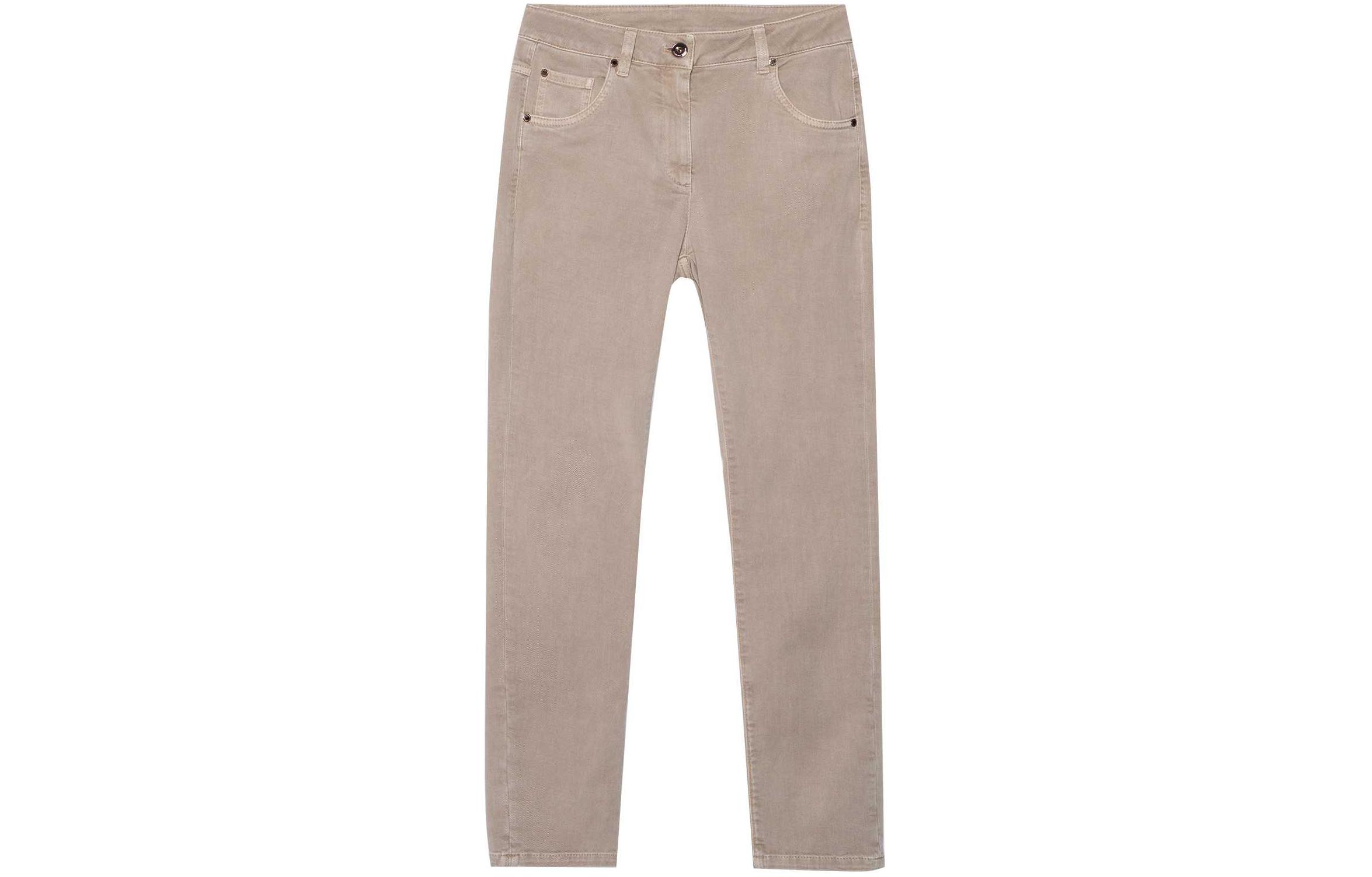 Брюки джинсовые зауженные средней посадки Brunello Cucinelli, бежевый
Брюки джинсовые зауженные средней посадки Brunello Cucinelli, бежевый