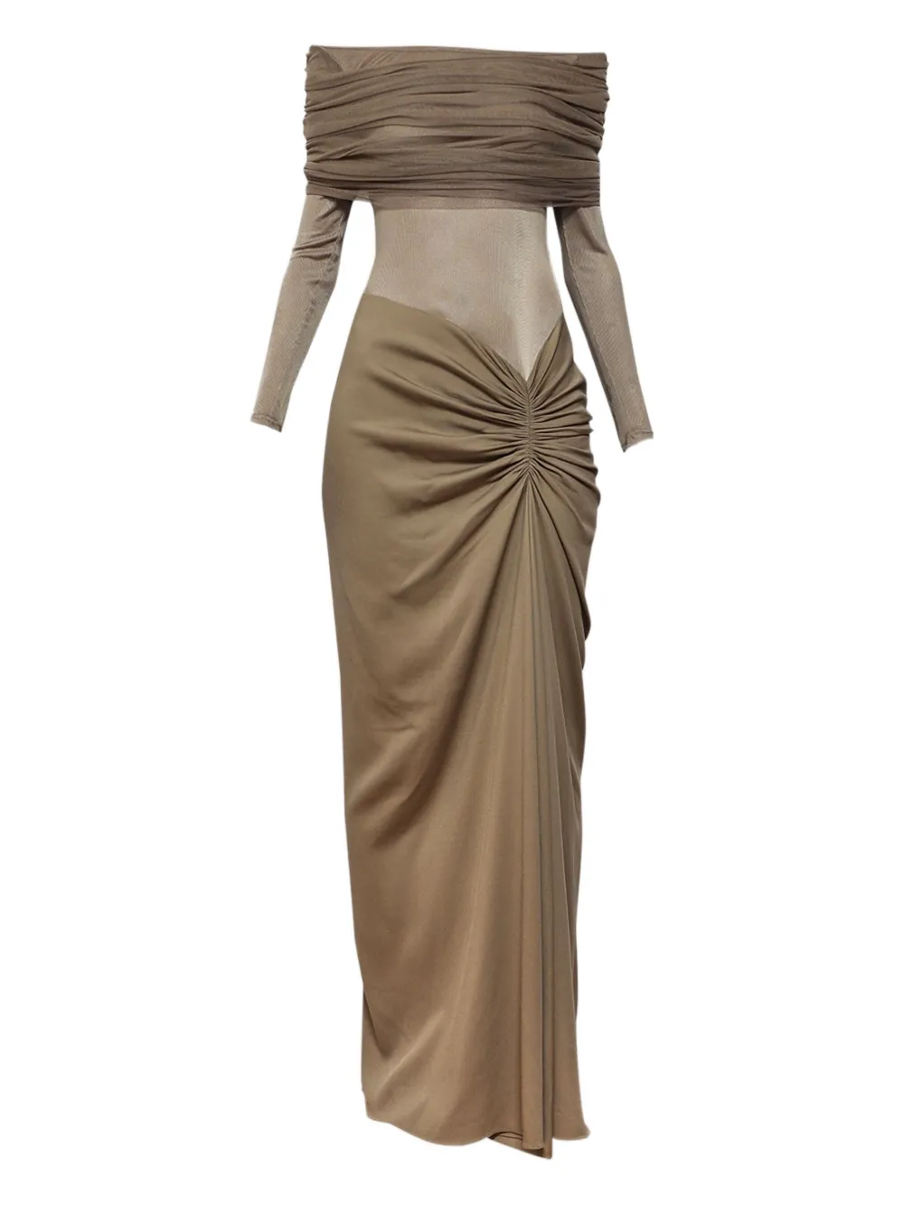 Платье Sonora с открытыми плечами Christopher Esber, нейтральный 
Платье Sonora с открытыми плечами Christopher Esber, нейтральный