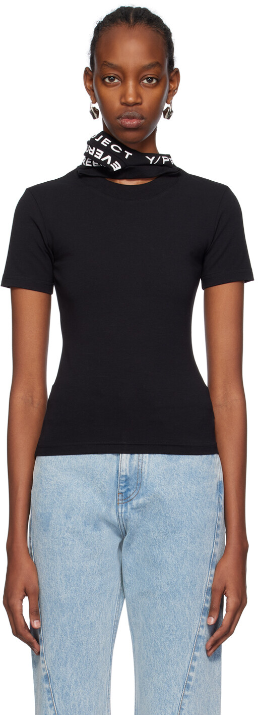 Черная футболка с тройным воротником Y/Project, цвет Vintage black, Черный, Черная футболка с тройным воротником Y/Project, цвет Vintage black
Черная футболка с тройным воротником Y/Project, цвет Vintage black, Черный, Черная футболка с тройным воротником Y/Project, цвет Vintage black