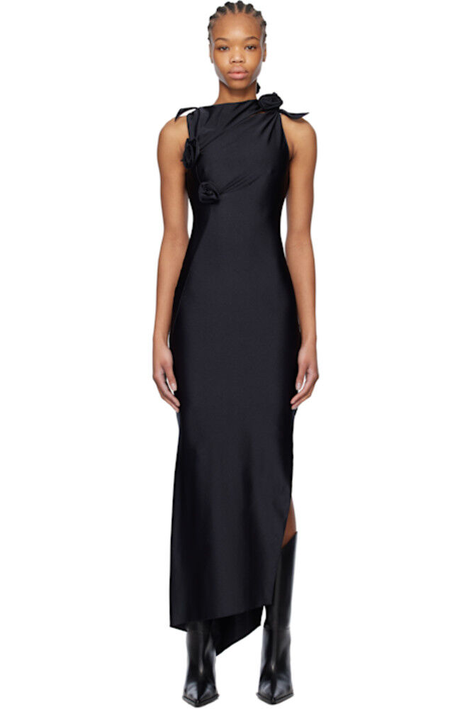 Черное асимметричное платье макси с цветочным принтом Coperni
Черное асимметричное платье макси с цветочным принтом Coperni