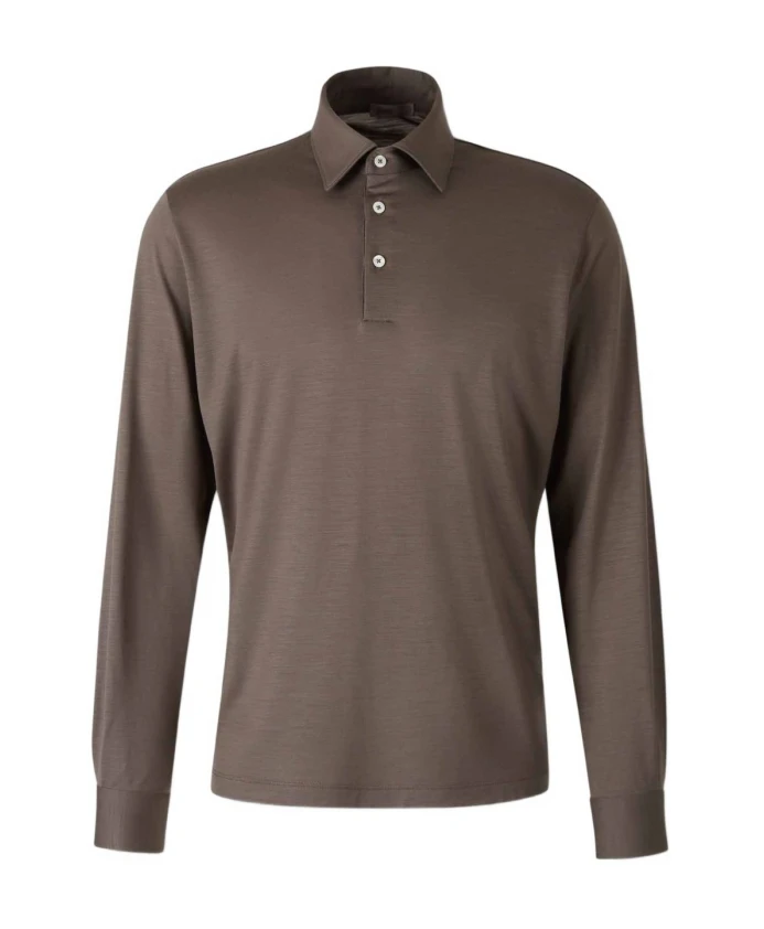 Рубашка-Поло с длинными рукавами серого цвета Herno, бежевый
Рубашка-Поло с длинными рукавами серого цвета Herno, бежевый