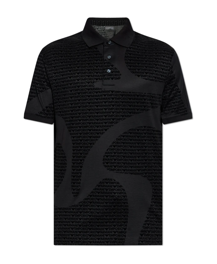 Рубашка-Поло с монограммой Emporio Armani, черный
Рубашка-Поло с монограммой Emporio Armani, черный