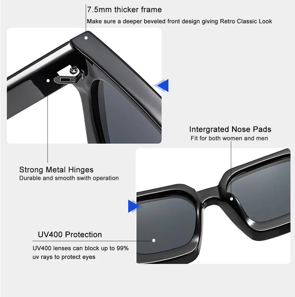 Модные женские солнцезащитные очки квадратной формы, мужские ретро-солнцезащитные очки в толстой оправе, стильные дизайнерские солнцезащитные очки Azoxus, Yellow
Модные женские солнцезащитные очки квадратной формы, мужские ретро-солнцезащитные очки в толстой оправе, стильные дизайнерские солнцезащитные очки Azoxus, Yellow