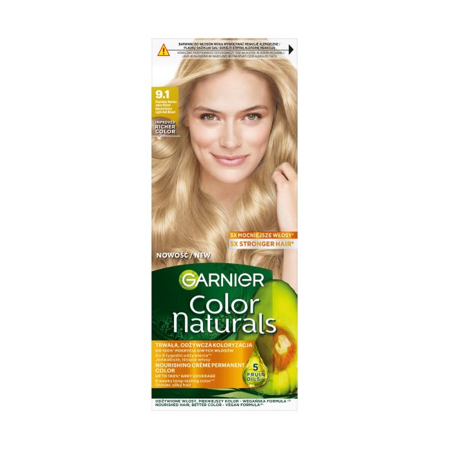 Краска для волос Color Naturals Garnier, цвет 9.1 natural extra light ash blond
Краска для волос Color Naturals Garnier, цвет 9.1 natural extra light ash blond