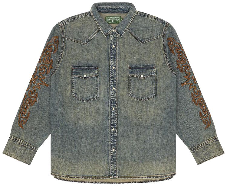 Джинсовая рубашка Denim Tears Western Denim Button Up Shirt, синий
Джинсовая рубашка Denim Tears Western Denim Button Up Shirt, синий