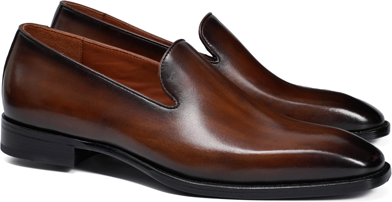 Мужские лоферы из натуральной кожи с вручную окрашенной подошвой, классические слипоны Gifennse, Light Coffee
Мужские лоферы из натуральной кожи с вручную окрашенной подошвой, классические слипоны Gifennse, Light Coffee