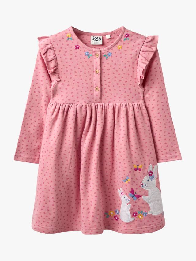 Детское платье с баской и кроличьими оборками на плечах из хлопка JoJo Maman Bébé, Pink
Детское платье с баской и кроличьими оборками на плечах из хлопка JoJo Maman Bébé, Pink