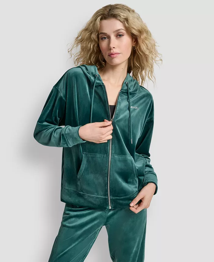 Женская худи Platinum Velour с логотипом из страз на всю длину молнии Dkny, зеленый
Женская худи Platinum Velour с логотипом из страз на всю длину молнии Dkny, зеленый