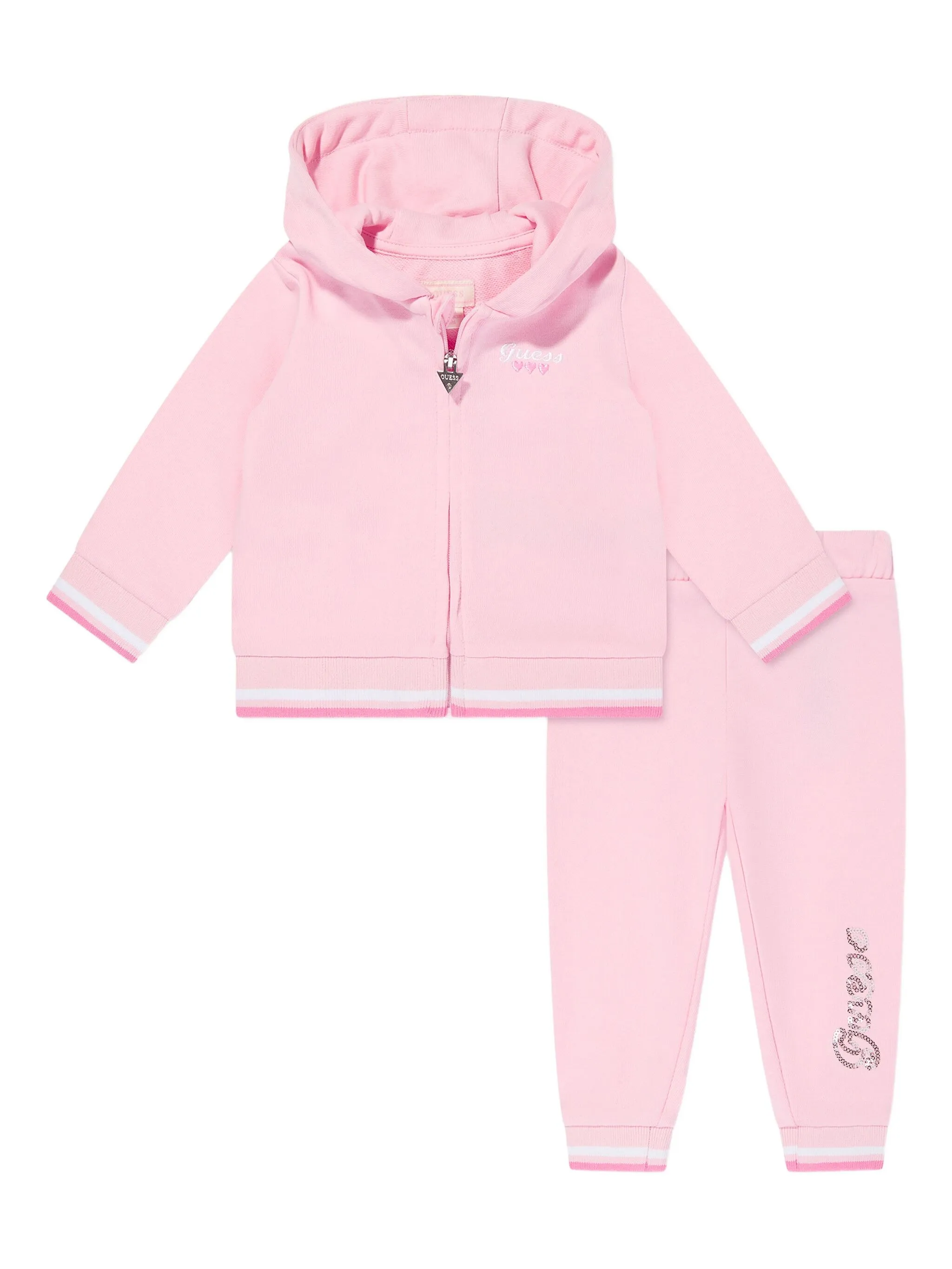 Спортивный костюм со стразами Guess Kids, розовый
Спортивный костюм со стразами Guess Kids, розовый
