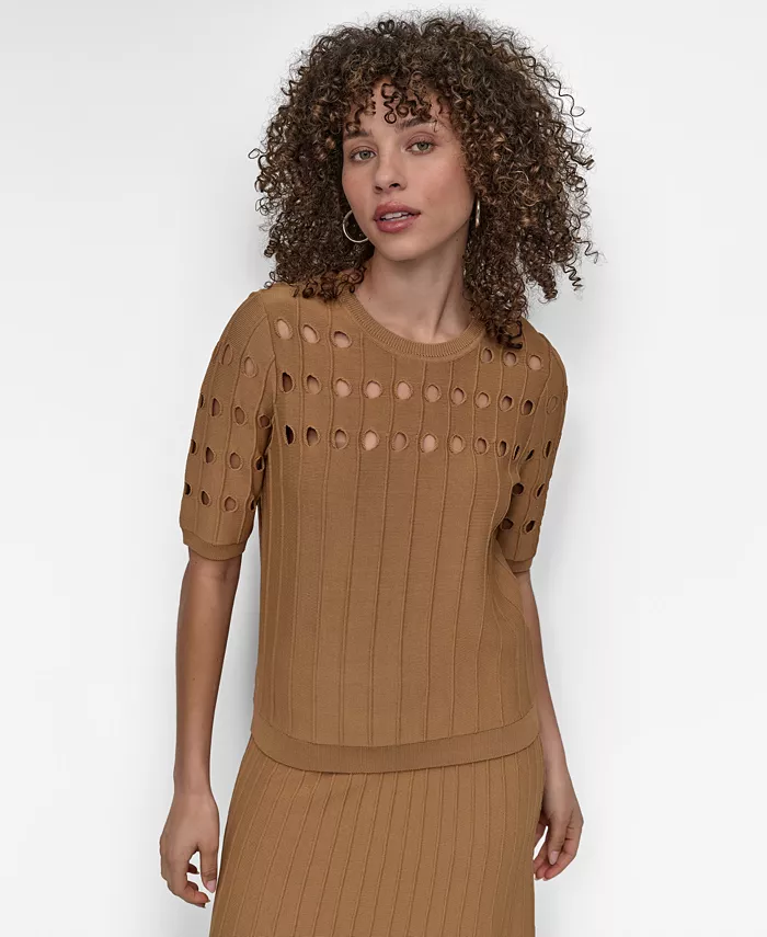 Женский топ из крепа с вырезами DKNY, коричневый
Женский топ из крепа с вырезами DKNY, коричневый