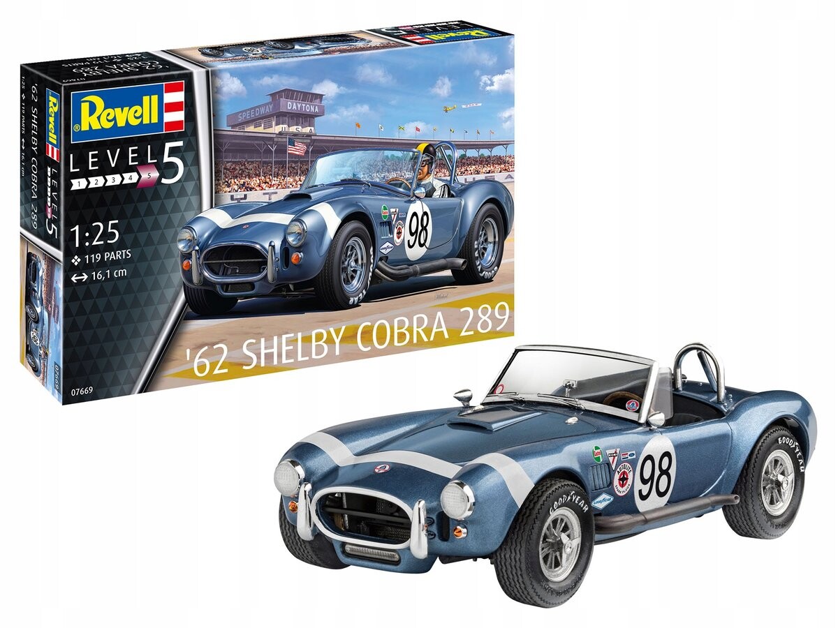 Revell 1:25 '62 Шелби Кобра 289 Ac 07669
Revell 1:25 '62 Шелби Кобра 289 Ac 07669