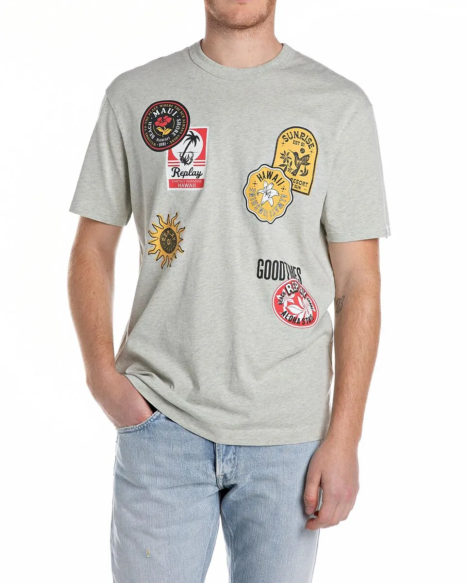 Мужская футболка с коротким рукавом и круглым вырезом Replay, серый
Мужская футболка с коротким рукавом и круглым вырезом Replay, серый