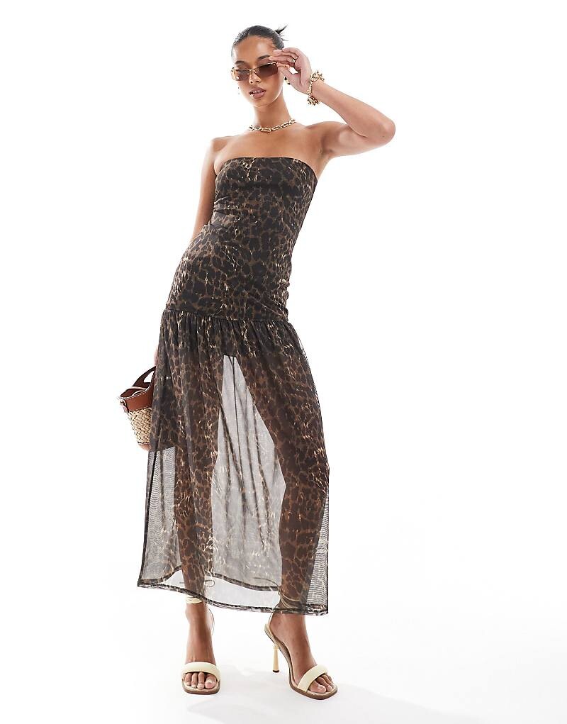 Сетчатое платье миди с заниженной талией и леопардовым принтом ASOS DESIGN
Сетчатое платье миди с заниженной талией и леопардовым принтом ASOS DESIGN