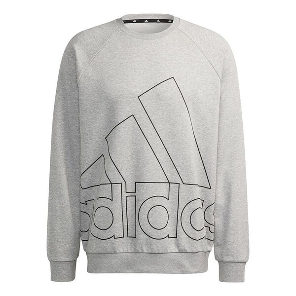 Толстовка men's big lo swt ft logo printing casual sports round neck light grey Adidas, серый 
Толстовка men's big lo swt ft logo printing casual sports round neck light grey Adidas, серый