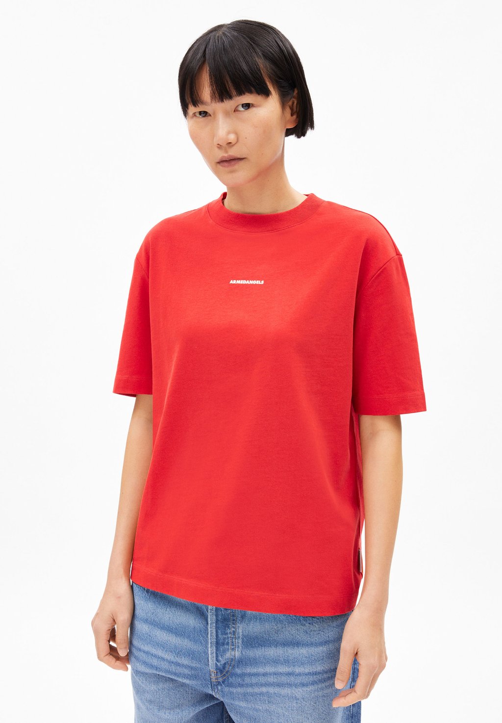 Футболка с принтом TARJAA WORD ICONIC Å ARMEDANGELS, коралловый 
Футболка с принтом TARJAA WORD ICONIC Å ARMEDANGELS, коралловый