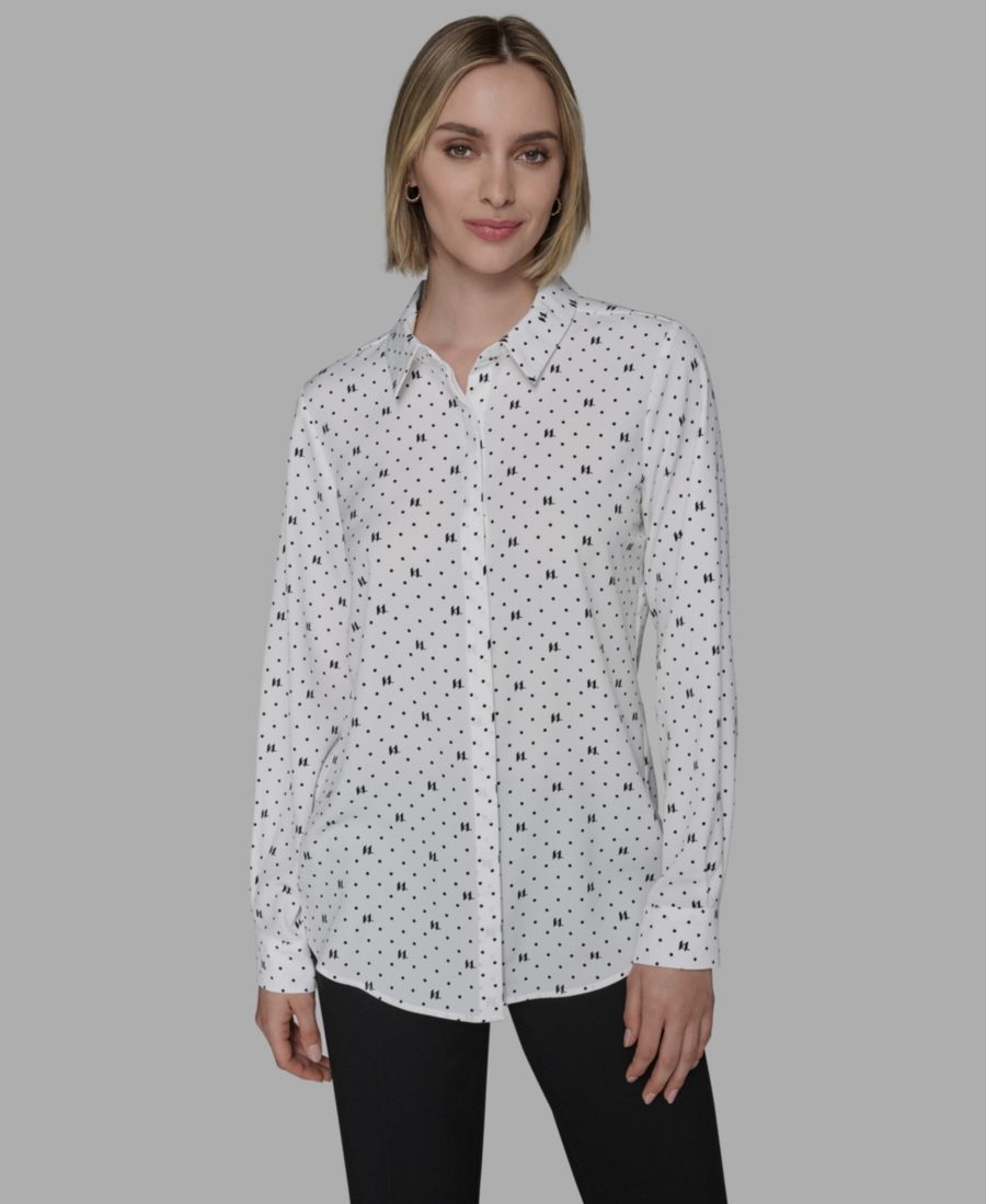 Женская блузка с воротником KARL LAGERFELD PARIS, Soft White
Женская блузка с воротником KARL LAGERFELD PARIS, Soft White