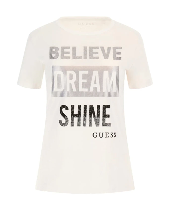 Хлопковая футболка с логотипом Guess, бежевый
Хлопковая футболка с логотипом Guess, бежевый